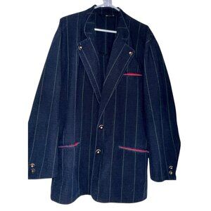Vintage Traunsee Trachten Die Trachtenmode Mens Blazer Unlined 48” Chest Stripe